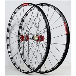 cvhtroe Spares cvhtroe MTB Bike Wheelset, 26 Inch 27.5 ”Double Wall Aluminum Alloy Six Nail Disc Brake Cycling Wheels Rim for 7 8 / 9 / 10 / 11 Speed