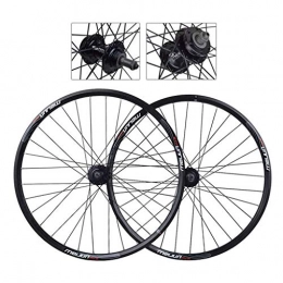 CWYP-MS Spares CWYP-MS Bike Wheelset, 20 / 26 Inch MTB Bicycle Rear Wheel Double Walled Aluminum Alloy Mountain Bike Wheels Disc Brake Quick Release Bicycle Rim 7 8 9 Speed Cassette 32 Holes (Size : 26in)