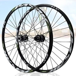 Samnuerly Spares Cycle Wheel 26 / 27.5 / 29" Double Wall Wheelset 32H Rim Mountain Bike Quick Release Wheel Sealed Bearing Disc Brake 7-12 Speed Cassette (Color : Blue, Size : 29in) (Green 29in)