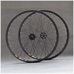 QHY Spares Cycling Bike Wheelset 26 / 27.5 / 29 In Mtb Bicycle Rim 32 Spoke Quick Release Wheel Mountain Bike Wheel Disc / Rim Brake 7-11speed Cassette QR Sealed Bearing Hubs (Color : Black, Size : 29inch)