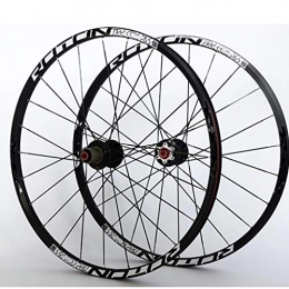 QHY Spares Cycling Cycling Wheels Mountain Bike Wheelset Double Wall Alloy Rim F2 R5 Palin Bearing Quick Release Disc Brake 9 10 11 Speed Black (Size : 29inch)