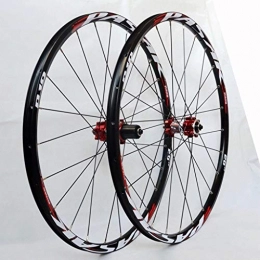 QHY Mountain Bike Wheel Cycling MTB Mountain Bike Wheel 26 / 27.5 Inch Bicycle Wheelset CNC Double Wall Alloy Rim Carbon Fiber Hub Sealed Bearing Disc Brake QR 7-11 Speed (Size : 26in)