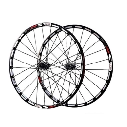 Generic Mountain Bike Wheel Cycling Wheel Set, Bike Wheel 26 Inches, 27.5 Inches Peilin Before 2 After 5 Compatible with 7 / 8 / 9 / 10 / 11 / Speed Suitable for Bicycles Mountain Wheel Set (Red 26 inch)