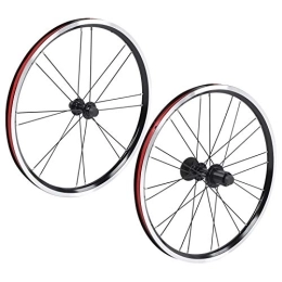 Dilwe Mountain Bike Wheel Dilwe Bike Wheel Set, Aluminium Alloy Front 2 Rear 4 Bearing V Brake Wheelset 20in Mountain Bike Folding BicycleBicycles and spare parts