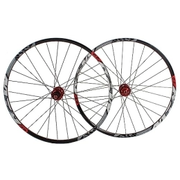 FARUTA Spares FARUTA 29Inch Disc Brake Mountain Bike Wheelset, Aluminum Alloy Rim 28H Bicycle Wheelset, Quick Release, for 7-11 Speed Cassette, Red