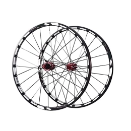 Generic Mountain Bike Wheel Front Rear Rim 24 Hole Disc Brake 26 27.5 Inch Mountain Bike Wheels Set Aluminium Alloy Double Wall V Section Rims 8 / 9 / 10 / 11-Speed Cassette Type Sealed Bearings Hub