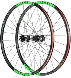 GAOTTINGSD Spares GAOTTINGSD Wheel Mountain Bike 26" / 27.5" bike wheelset, disc brake alloy wheel front wheel rear wheel quick release red hub 24H Shimano or Sram 8 9 10 11 speed (Color : Green, Size : 26in)