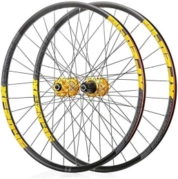 GAOTTINGSD Mountain Bike Wheel GAOTTINGSD Wheel Mountain Bike Bike REAR Wheel 26" 27.5" 29" Mag Alloy Wheelset V- Brake / Disc Rim Brake 8, 9, 10, 11, Speed Sealed Bearings Hub Quick Release 32 Hole (Color : Yellow, Size : 26inch)