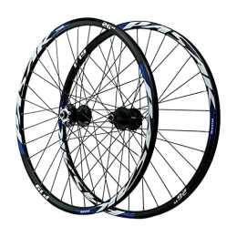 GAOZHE Spares GAOZHE 26 / 27.5 / 29" MTB Bike Wheelset Quick Release Double Walled 32 Holes Aluminum Alloy Mountain Bike Rim Disc Brake Cycling Wheels for 7 / 8 / 9 / 10 / 11 / 12 Speed (Color : Blue, Size : 27.5in)