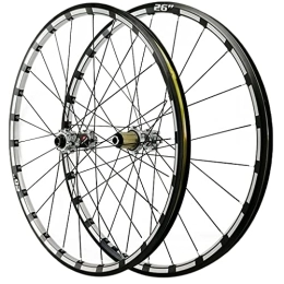 GAOZHE Spares GAOZHE 26 / 27.5 In MTB Wheel Thru Axle Double Walled Aluminum Alloy Front and Rear Rim Disc Brake Mountain Bike Wheelset 7 8 9 10 11 12 Speed Cassette (Color : Silver, Size : 27.5in)