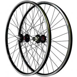GJZhuan Spares GJZhuan Clincher Wheels 26 Inch 32 Holes Disc Brake V Brake 4 Bearing Hub Mountain Bike Wheel Set Front / Rear MTB Bicycle Wheelset 7 / 8 / 9 / 10 / 11 Speed Cassette (Color : Black)