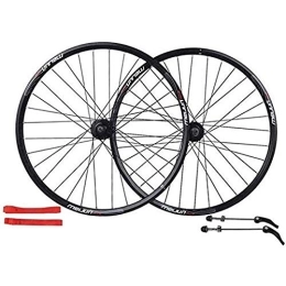 HJRD Mountain Bike Wheel HJRD bicycle wheelset 26 inch, double-walled aluminum alloy bicycle wheels disc brake mountain bike wheel set quick release American valve 7 / 8 / 9 / 10 speed