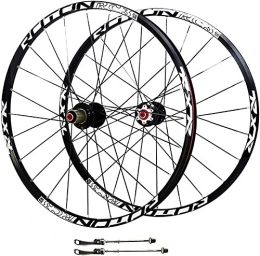 HXJZJ Spares HXJZJ MTB Wheelset 26 / 27.5 Inch Aluminum Alloy Bicycle Rims, Mountain Bike Double-walled Disc Brake Quick Release MTB Wheels Rear Wheel Front Wheel Palin Bearing 9 / 10 / 11, 26in