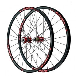 JIE KE Mountain Bike Wheel JIE KE Bike Rim 26 27.5 29 Inch Mountain Bike Wheelset MTB Front Rear Bicycle Rims Set Quick Release Red Black Hub Disc Brake Wheels For 8 9 10 11 12 Speeds Quick Release Axles Bicycle Accessory