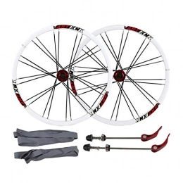 JIE KE Mountain Bike Wheel JIE KE Bike Rim 26inch Mountain Bike, Double Wall MTB Rim Quick Release V-Brake Cycling Wheels Hybrid 24 Hole Disc 7 8 9 10 Speed Quick Release Axles Bicycle Accessory (Color : E, Size : 26INCH)