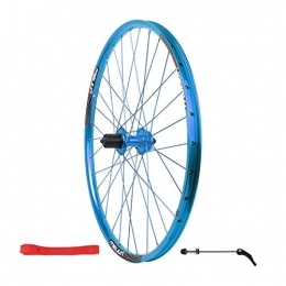 JIE KE Mountain Bike Wheel JIE KE Bike Rim 26inch Mountain Bike Rear Wheel, Double Wall MTB Rim Quick Release V-Brake Hybrid / Mountain Bike 32 Hole Disc 7 8 9 10 Speed Quick Release Axles Bicycle Accessory (Color : BLUE)