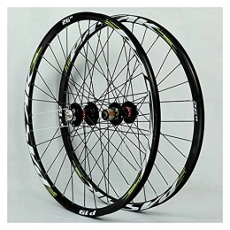 JIE KE Mountain Bike Wheel JIE KE Bike Rim Bicycle Wheel Set Aluminum Alloy Mtb Front Rear Wheel Double Wall Cassette Quick Release Disc Brake 7 / 8 / 9 / 10 / 11Speed 32H Quick Release Axles Bicycle Accessory (Color : A, Size : 29IN)