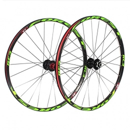 JIE KE Mountain Bike Wheel JIE KE Bike Rim Mountain Bike Wheelset 26 / 27.5 Inch Alloy Disc Brake Cycling Bicycle Front 2 Rear 5 Palin 24 Hole Rim 8-11 Speed Quick Release Axles Bicycle Accessory (Color : A, Size : 27.5IN)