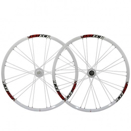 JIE KE Mountain Bike Wheel JIE KE Bike Rim MTB Cycling Wheel 26 Inch Bicycle Wheelset 11 Speed Rims 559 Disc Brake Mountain Bike Wheel Sealed Bearing Hub QR Quick Release Axles Bicycle Accessory (Color : WHITE, Size : 26INCH)