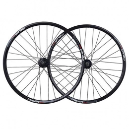 JIE KE Spares JIE KE Bike Rim MTB Disc Brake Wheel Set 26 Inch Mountain Bike Bicycle Rims QR For 7 / 8 / 9 / 10 Speed Cassette 32 Spoke Quick Release Axles Bicycle Accessory (Color : BLACK, Size : 26")