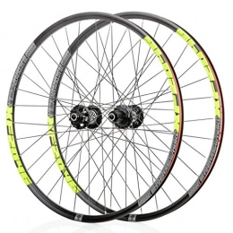 LBBL Mountain Bike Wheel LBBL Cycling WHEEL SET Bearings Hub26 27.5" 29" Wheels Bike Mag Alloy Wheelset MTB Bike Wheel Set Disc Rim Brake 8, 9, 10, 11, Speed Sealed Bearings Hub Quick Release 32 Hole (Color : A)