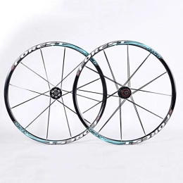 LDDLDG Mountain Bike Wheel LDDLDG Mountain Wheel Set 26 / 27.5 Inch Bicycle Wheel Set Carbon Fiber Hub Front 2 Rear 5 Bearings (Color : Blue, Size : 26inch)