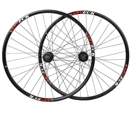 LHHL Spares LHHL 27.5" / 29" Mountain Bike Wheelset, Double Layer Disc Brake RIM 32H Alloy Hub For 7-10 Speed Cassette Low Resistant Flat Spokes MTB Wheelset (Color : Black, Size : 29")