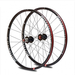 LHHL Mountain Bike Wheel LHHL Bicycle Wheel 26" / 27.5" / 29" MTB Cassette Hub Bike Wheelset Double Wall Alloy Rim Sealed Bearing QR 9-11Speed Disc Brake (Color : Black, Size : 27.5")