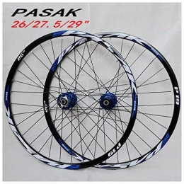 LHHL Spares LHHL Bicycle Wheelset 26 / 27.5 / 29 Inch MTB Double Wall Alloy Rims Disc Brake Bike Wheel QR Cassette Fiywheel Hubs Sealed Bearing 7-11 Speed 32H (Color : B, Size : 29")