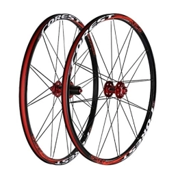 LHHL Spares LHHL Components 26 / 27.5 Inch Mountain Bike Wheels, MTB Bike Wheel Set Disc Rim Brake7 8 9 10 11 Speed Sealed Bearings Hub Hybrid Bike Touring (Color : A-Red, Size : 26inch)