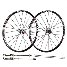 LHHL Spares LHHL Components Bike Wheelset for 26 27.5 29 inch MTB Double Wall Rim Disc Brake Quick Release Mountain Bike Wheels 24H 7 8 9 10 11 Speed (Color : A, Size : 26inch)