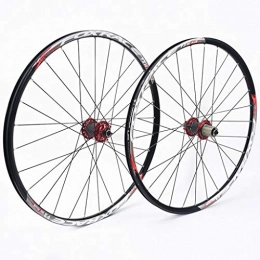 LHHL Spares LHHL Components Cycling Wheels For 26 27.5 Inch Racing Mountain Bike Wheelset Alloy Double Wall Quick Release Disc Brake Compatible 7-11 Speed (Color : C, Size : 26inch)