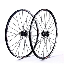 LHHL Spares LHHL Components Racing Bike Wheelset For 26 27.5 29 Inch Double Wall MTB Rim Carbon Drum Disc Brake Quick Release Mountain Bike Wheels 24H 7 8 9 10 Speed (Color : Black, Size : 27.5inch)