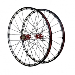 LHHL Spares LHHL MTB Bicycle Wheelset 26 / 27.5 Inch Mountain Bike Wheel CNC Double Wall Alloy Rims Card Hub Sealed Bearing Disc Brake 11 Speed 24H (Color : A, Size : 27.5")
