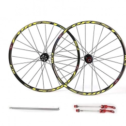 LHHL Mountain Bike Wheel LHHL MTB Bike Wheel Set 26" / 27.5" / 29" Double Wall Alloy Rim Bicycle Wheel Cassette Hub Sealed Bearing QR 7-11Speed Disc Brake 1800g (Color : Gold, Size : 27.5")