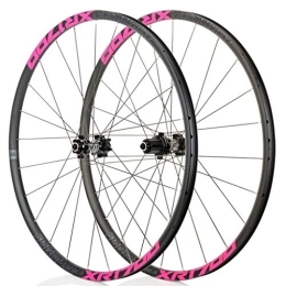 LHHL Spares LHHL Wheel For Mountain Bik 26" / 27.5 In MTB Bicycle Wheelset Double Wall Rim Ultra-Light 1620g Disc Brake 8-11S Cassette Hub Sealed Bearing QR (Color : Pink, Size : 27.5")