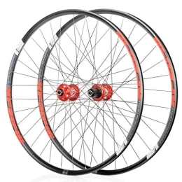 LHHL Spares LHHL Wheel For Mountain Bike 26" / 27.5" / 29" Bicycle Wheelset MTB Double Wall Rim QR Disc Brake 8-11S Cassette Hub 6 Ratchets Sealed Bearing (Color : Red, Size : 29")