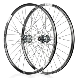 LHHL Spares LHHL Wheel For Mountain Bike 26" / 27.5" Bicycle Wheelset MTB Double Wall Rim QR Disc Brake 8-11S Cassette Hub 6 Ratchets Sealed Bearing Gray, Size : 26
