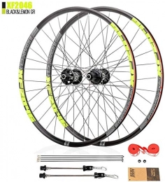 LIMQ Mountain Bike Wheel LIMQ 26" 27.5" 29" Wheel MTB Mountain Bicycle Double Wall Wheelset Disc Brake Rim Sealed Bearings Hub For 26 / 27.5 / 29" X 1.7-2.4" Tire, 29inch