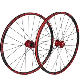 M-YN Spares M-YN 26 / 27.5 Inch Mountain Wheel Set 120 Ring Bicycle 5 Bearing Quick Release Disc Brake (Color : Black+red, Size : 27.5inch)