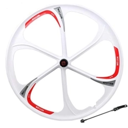 M-YN Mountain Bike Wheel M-YN 6-spoke 26 Inch Mountain Bike Integrated Wheel Disc Brake Magnesium Alloy Wheel, White (Size : Rear Wheel)