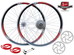 Madspeed7 Mountain Bike Wheel Madspeed7 QR 27.5" 650b (584x19) MTB Mountain Bike Wheelset Disc Brake 9 Speed (5 Colours)