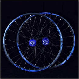 MGE Mountain Bike Wheel MGE Bicycle Wheelset 26 27.5 29 In Mountain Bike Wheel Double Layer Alloy Rim Sealed Bearing 7-11 Speed Cassette Hub Disc Brake QR 24H Bike Wheel (Color : Blue, Size : 29inch)