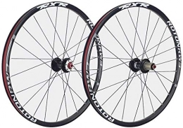 MGE Mountain Bike Wheel MGE Bike Wheels Mountain Bike Wheels Front And Rear Bicycle Double Wall Alloy Rim 7 Palin Bearing Disc Brake QR 7-11 Speed Card Type Hubs 24H (Color : BBlack, Size : 29in)