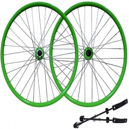 MIAO Mountain Bike Wheel Mountain Bike 26 inch Wheel Set Bicycle Quick Release Hub Aluminum Alloy Double Layer Disc Brake 26 inch Bicycle Wheels, Double Wall Quick Release, Green