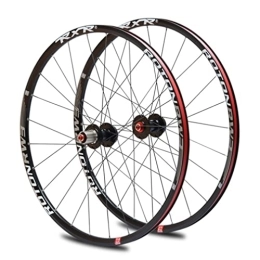 Generic Mountain Bike Wheel Mountain Bike Disc Brake Wheelset 26 / 27.5 / 29" MTB Rim Quick Release Wheels 24H Hub For 9 / 10 / 11 Speed Cassette Bicycle Wheelset 1791g (Color : Black, Size : 26'') (Black 27.5)