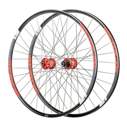 BYCDD Spares Mountain Bike MTB Wheelset 26 / 27.5 / 29 inch Alloy Disc Brake Sealed Bearing Bicycle Wheel 7-11 Speed Cassette, Orange_27.5 Inch