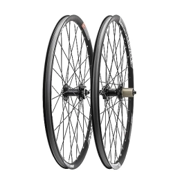 ZFF Mountain Bike Wheel Mountain Bike Wheel 26 / 27.5 / 29 Inch Aluminum Alloy Dual Wall Disc Brake MTB Wheelset Quick Release Front And Rear Bike Wheels 6 / 7 / 8 / 9 / 10 / 11 Speed Cassette 32 Holes (Color : Svart, Size : 27.5'')