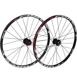 Mountain Bike Mountain Bike Wheel Mountain Bike Wheel Set 120 Sounds Ultralight 5 Bearing 26" / 27.5" Bicycle Disc Brake Quick Release Black Hub+Black Rim+Black Spokes+White Pattern(Front Wheel+Rear Wheel) (Size : 27.5")