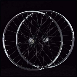 DZGN Spares Mountain Bike Wheel Set 26 27.5 29 on Mountain Bike Bicycle Double Layer Aluminum Rim Sealed Bearing 7-11 Speed Cassette Hub Disc Brake 1100G QR 24H, Black, 27.5